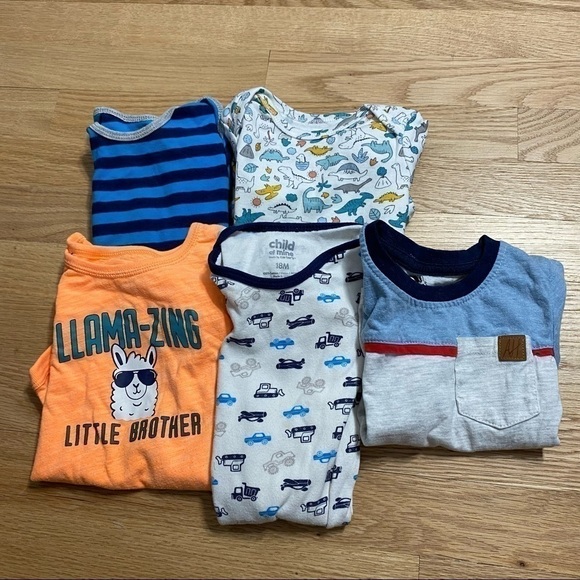 18 mos Boy Clothing Bundle Onesie Llama Brother Carter’s Dinosaur Cars - Picture 6 of 7